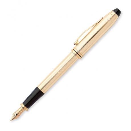 Ручка перьевая Cross Townsend 706-FD 10 Karat Rolled Gold - фото 3
