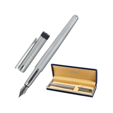 Ручка подарочная перьевая GALANT &quot;SPIGEL&quot;, корпус серебристый, детали хромированные, узел 0,8 мм, 143530 - фото 1