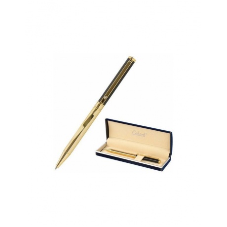 Ручка подарочная шариковая GALANT &quot;ALLUSION&quot;, корпус черный/золотой, детали золотистые, узел 0,7 мм, синяя, 143522 - фото 1