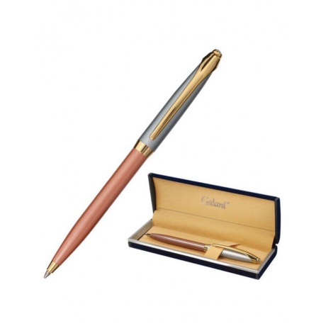 Ручка подарочная шариковая GALANT &quot;DECORO ROSE&quot;, корпус хром/розовый, детали золотистые, узел 0,7 мм, синяя, 143505 - фото 1