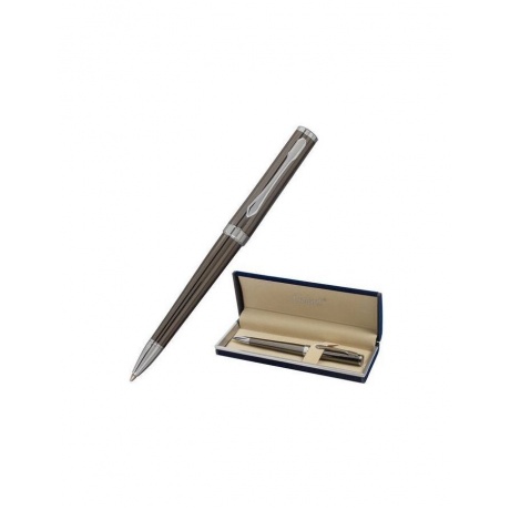 Ручка подарочная шариковая GALANT &quot;PASTOSO&quot;, корпус оружейный металл, детали хром, узел 0,7 мм, синяя, 143516 - фото 1
