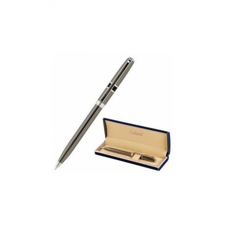 Ручка подарочная шариковая GALANT &quot;SFUMATO&quot;, корпус оружейный металл, детали хром, узел 0,7 мм, синяя, 143519 - фото 1