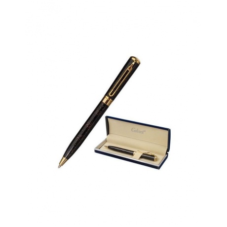 Ручка подарочная шариковая GALANT &quot;TINTA MARBLE&quot;, корпус коричневый, золотистые детали, узел 0,7 мм, синяя, 143501 - фото 1