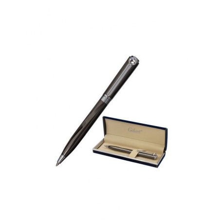 Ручка подарочная шариковая GALANT &quot;VITRUM&quot;, корпус оружейный металл, детали золотистые, узел 0,7 мм, синяя, 143504 - фото 1