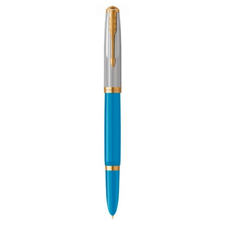 Ручка перьев. Parker 51 Premium (CW2169078) Turquoise GT F сталь нержавеющая подар.кор. - фото 1