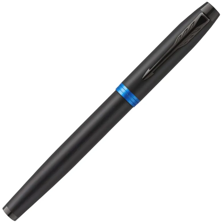 Ручка перьев. Parker IM Vibrant Rings F315 (CW2172859) Marine Blue PVD M сталь нержавеющая подар.кор. стреловидный пиш. наконечник кругл. телескопич.корпус - фото 2