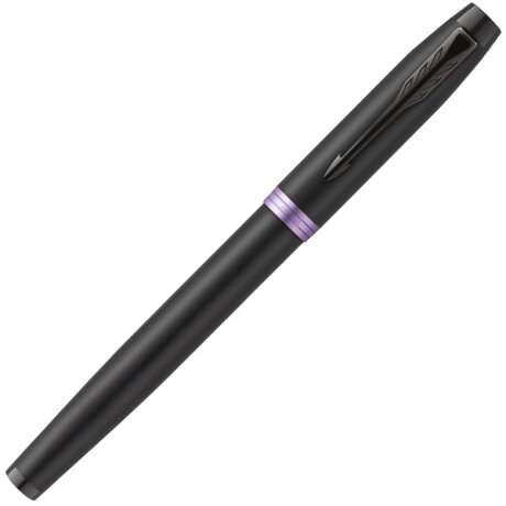 Ручка перьев. Parker IM Vibrant Rings F315 (CW2172949) Amethyst Purple PVD M сталь нержавеющая подар.кор. стреловидный пиш. наконечник кругл. телескопич.корпус - фото 2