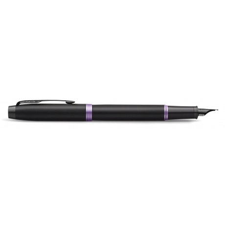 Ручка перьев. Parker IM Vibrant Rings F315 (CW2172949) Amethyst Purple PVD M сталь нержавеющая подар.кор. стреловидный пиш. наконечник кругл. телескопич.корпус - фото 3