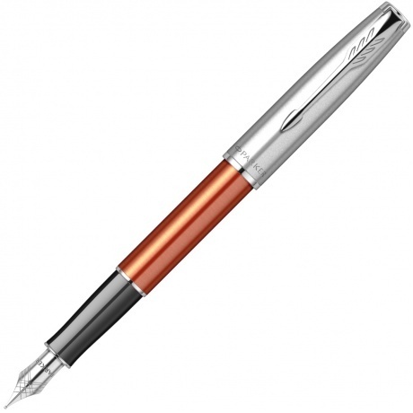 

Ручка перьев. Parker Sonnet Essential SB F545 (CW2169228) LaqOrange CT F сталь нержавеющая подар.кор.