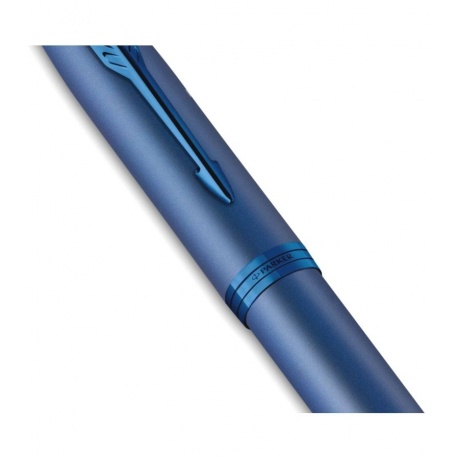 Ручка роллер Parker IM Monochrome T328 (CW2172965) Blue PVD F черн. черн. подар.кор. сменный стержень 1стерж. кругл. телескопич.корпус 1цв. - фото 6