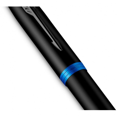Ручка роллер Parker IM Vibrant Rings T315 (CW2172860) Marine Blue PVD F черн. черн. подар.кор. сменный стержень 1стерж. линия 0.5мм кругл. телескопич.корпус - фото 5