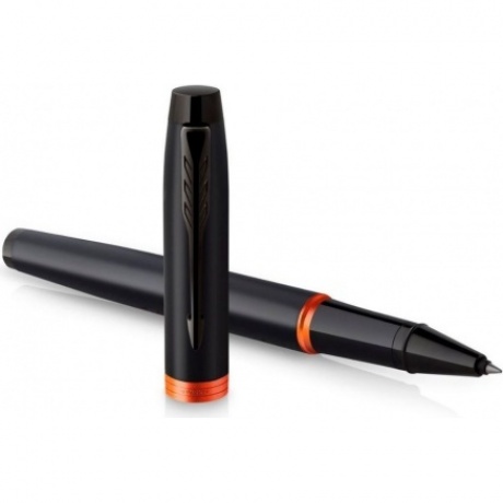 Ручка роллер Parker IM Vibrant Rings T315 (CW2172945) Flame Orange PVD F черн. черн. подар.кор. сменный стержень 1стерж. линия 0.5мм кругл. телескопич.корпус 1цв. - фото 3