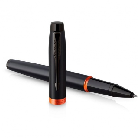 Ручка роллер Parker IM Vibrant Rings T315 (CW2172945) Flame Orange PVD F черн. черн. подар.кор. сменный стержень 1стерж. линия 0.5мм кругл. телескопич.корпус 1цв. - фото 3