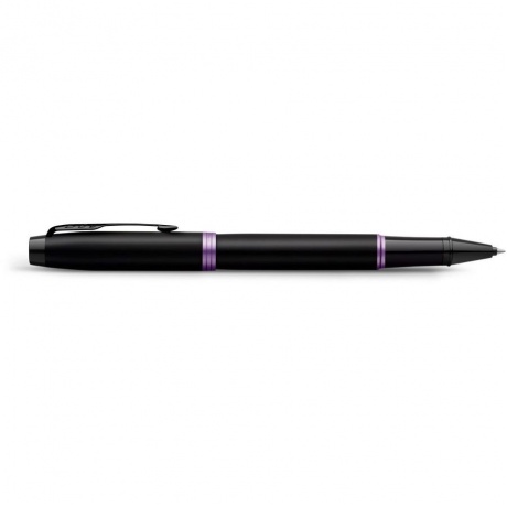 Ручка роллер Parker IM Vibrant Rings T315 (CW2172950) Amethyst Purple PVD F черн. черн. подар.кор. сменный стержень 1стерж. линия 0.5мм кругл. телескопич.корпус - фото 3