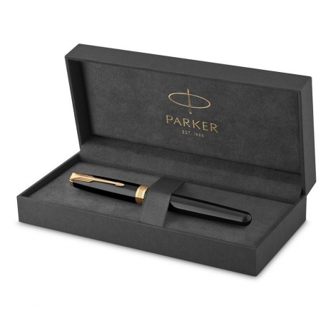 Ручка роллер Parker Sonnet Core T539 (1931496) LaqBlack GT F черн. черн. подар.кор. - фото 3