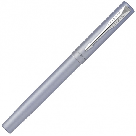 Ручка роллер Parker Vector XL (2159775) серебристый/синий F черн. черн. подар.кор. - фото 3