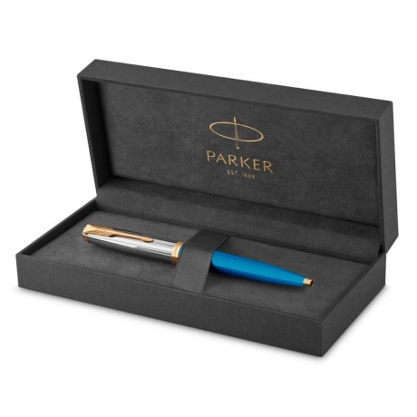 Ручка шариков. Parker 51 Premium (CW2169080) Turquoise GT M черн. черн. подар.кор. - фото 5