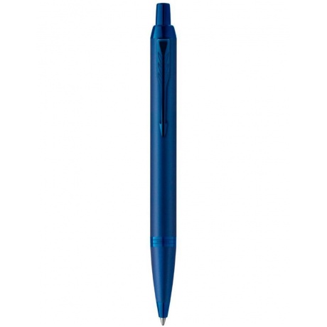 Ручка шариков. Parker IM Monochrome K328 (CW2172966) Blue PVD M син. черн. подар.кор. сменный стержень 1стерж. кругл. телескопич.корпус - фото 1