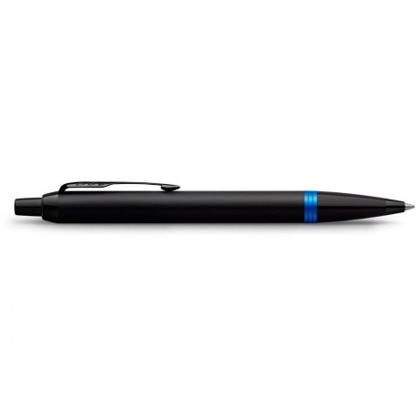 Ручка шариков. Parker IM Vibrant Rings K315 (CW2172941) Marine Blue PVD M син. черн. подар.кор. сменный стержень 1стерж. линия 1мм кругл. телескопич.корпус - фото 3