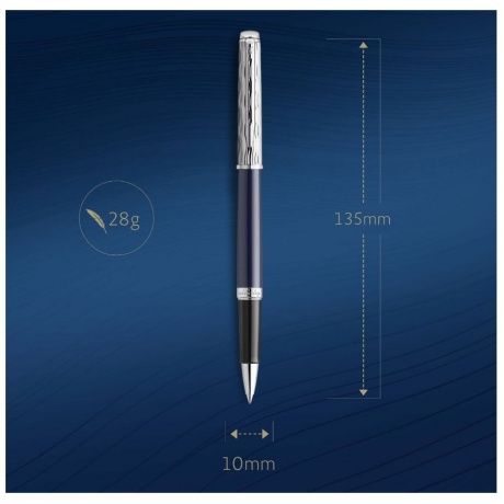 Waterman H?misph?re SE - Deluxe Blue CT, ручка-роллер, F - фото 9