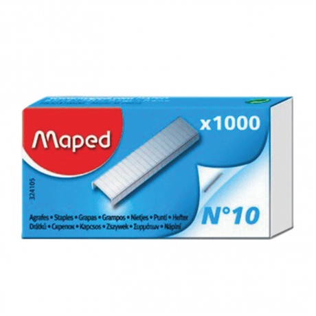 Степлер №10 металлический MAPED (Франция) Universal Metal, до 12 листов, серый, 043500 - фото 2