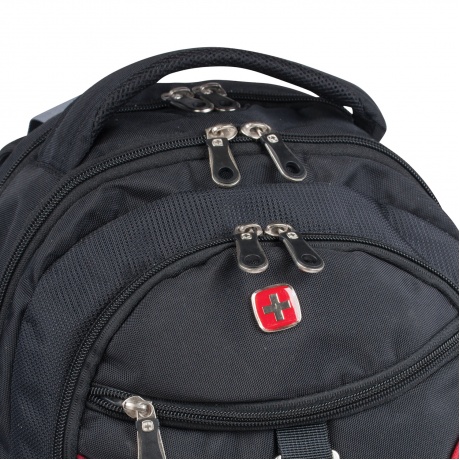 Рюкзак WENGER, универсальный, черный, красные полосы, Rad, 30 л, 35х20х47 см, 1178215 - фото 6