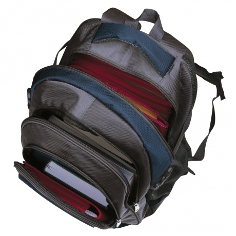 Рюкзак BRAUBERG MainStream 1, 35 л, размер 45х32х19 см, ткань, серо-синий, 224445 - фото 7