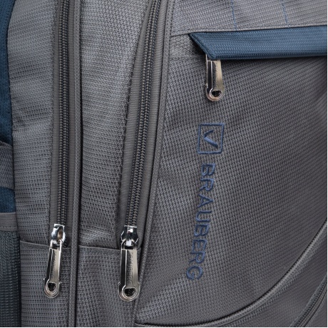 Рюкзак BRAUBERG MainStream 1, 35 л, размер 45х32х19 см, ткань, серо-синий, 224445 - фото 8