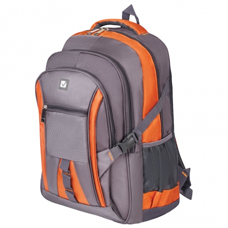 Рюкзак BRAUBERG SpeedWay 2, 25 л, размер 46х32х19 см, ткань, серо-оранжевый, 224448 - фото 3