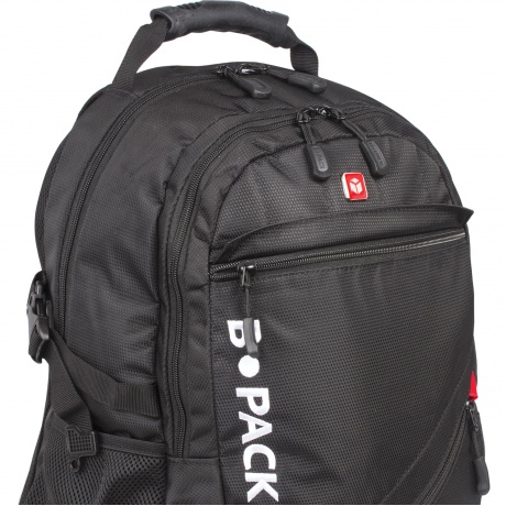 Рюкзак B-PACK S-01 (БИ-ПАК) универсальный, с отделением для ноутбука, влагостойкий, черный, 47х32х20 см, 226947 - фото 13