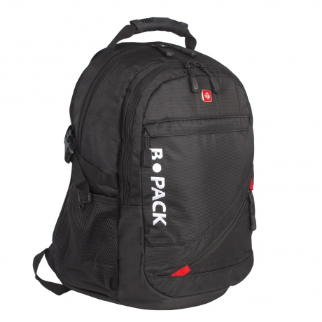Рюкзак B-PACK S-01 (БИ-ПАК) универсальный, с отделением для ноутбука, влагостойкий, черный, 47х32х20 см, 226947 - фото 5