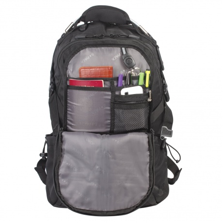 Рюкзак B-PACK S-02 (БИ-ПАК) универсальный, с отделением для ноутбука, усиленная ручка, черный, 47х31х16 см, 226948 - фото 11