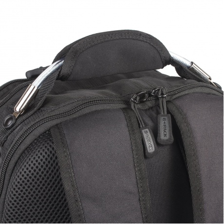Рюкзак B-PACK S-02 (БИ-ПАК) универсальный, с отделением для ноутбука, усиленная ручка, черный, 47х31х16 см, 226948 - фото 14