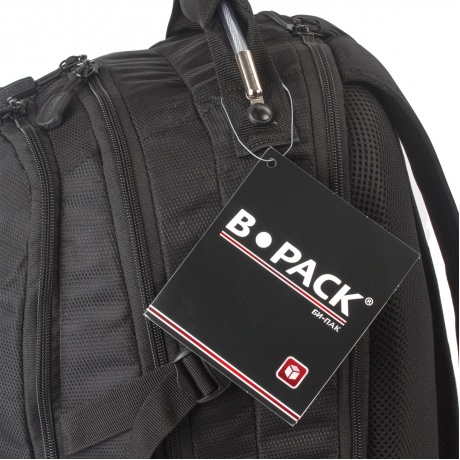 Рюкзак B-PACK S-02 (БИ-ПАК) универсальный, с отделением для ноутбука, усиленная ручка, черный, 47х31х16 см, 226948 - фото 19