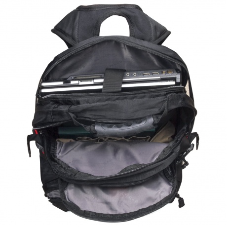 Рюкзак B-PACK S-03 (БИ-ПАК) универсальный, с отделением для ноутбука, увеличенный объем, черный, 46х32х26 см, 226949 - фото 12