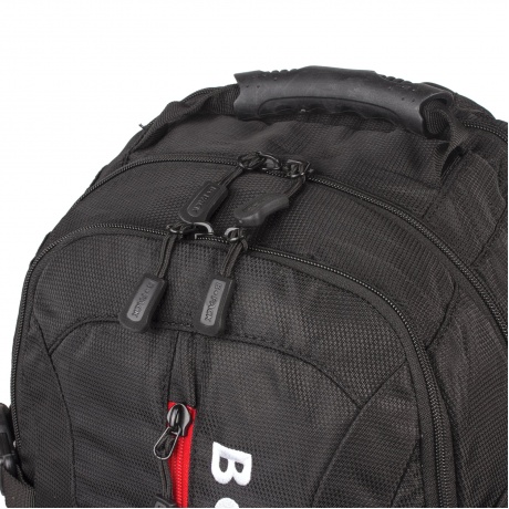 Рюкзак B-PACK S-03 (БИ-ПАК) универсальный, с отделением для ноутбука, увеличенный объем, черный, 46х32х26 см, 226949 - фото 17