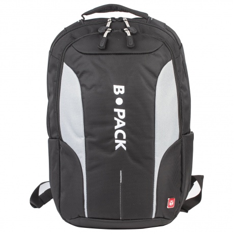 Рюкзак B-PACK S-04 (БИ-ПАК) универсальный, с отделением для ноутбука, влагостойкий, черный, 45х29х16 см, 226950 - фото 1
