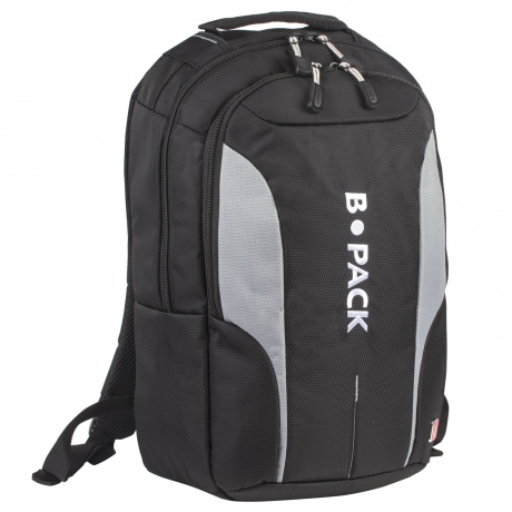 Рюкзак B-PACK S-04 (БИ-ПАК) универсальный, с отделением для ноутбука, влагостойкий, черный, 45х29х16 см, 226950 - фото 5