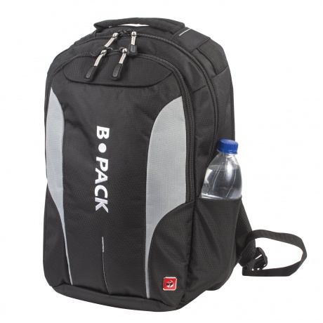 Рюкзак B-PACK S-04 (БИ-ПАК) универсальный, с отделением для ноутбука, влагостойкий, черный, 45х29х16 см, 226950 - фото 6
