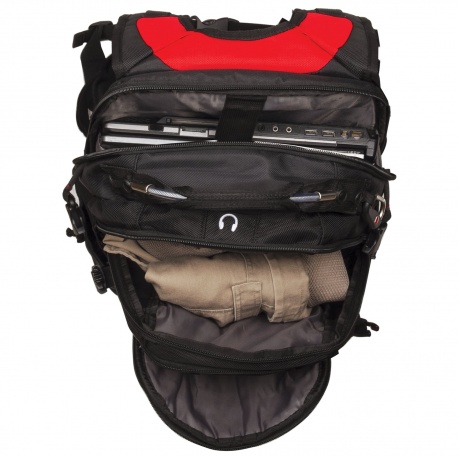 Рюкзак B-PACK S-08 (БИ-ПАК) универсальный, с отделением для ноутбука, влагостойкий, черный, 50х32х17 см, 226955 - фото 21