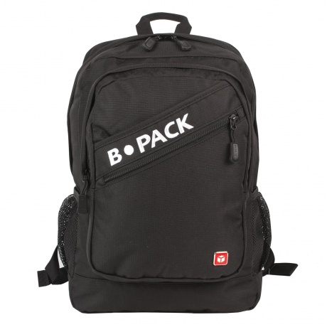Рюкзак B-PACK S-09 (БИ-ПАК) универсальный, с отделением для ноутбука, уплотненная спинка, черный, 44х30х14 см, 226956 - фото 1