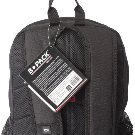 Рюкзак B-PACK S-09 (БИ-ПАК) универсальный, с отделением для ноутбука, уплотненная спинка, черный, 44х30х14 см, 226956 - фото 14