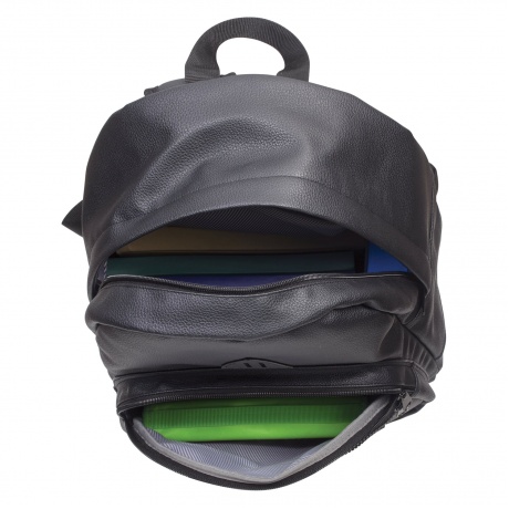 Рюкзак BRAUBERG молодежный, с отделением для ноутбука, Урбан, искусственная кожа, черный, 42х30х15 см, 227084 - фото 7
