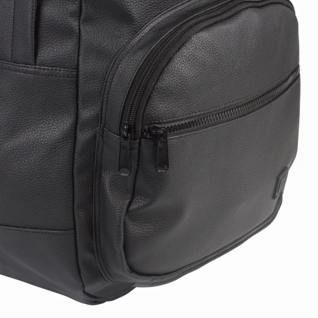 Рюкзак BRAUBERG молодежный, с отделением для ноутбука, Урбан, искусственная кожа, черный, 42х30х15 см, 227084 - фото 9