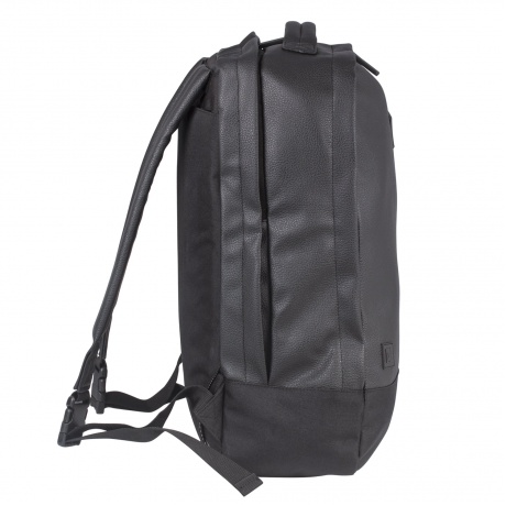 Рюкзак BRAUBERG молодежный с отделением для ноутбука, Квадро, искуственная кожа, черный, 44х29х13 см, 227088 - фото 4