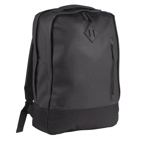 Рюкзак BRAUBERG молодежный с отделением для ноутбука, Квадро, искуственная кожа, черный, 44х29х13 см, 227088 - фото 5