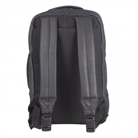 Рюкзак BRAUBERG молодежный с отделением для ноутбука, Квадро, искуственная кожа, черный, 44х29х13 см, 227088 - фото 6
