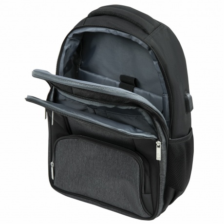 270751, Рюкзак BRAUBERG URBAN универсальный, с отделением для ноутбука, серый/черный, 46х30х18 см, 270751 - фото 13
