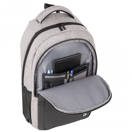 229894, Рюкзак BRAUBERG URBAN универсальный, с отделением для ноутбука, USB-порт, Detroit, серый, 46х30х16 см, 229894 - фото 9