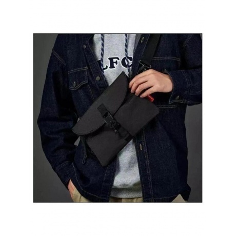 Сумка парусиновая с магнитной пряжкой TanjieZhe Black YG-007 - фото 3